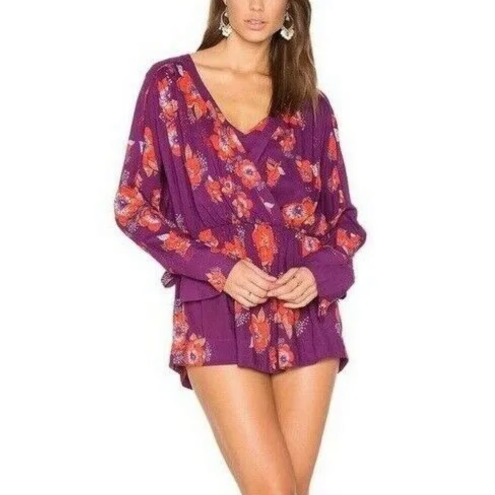 Free People Tuscan Dreams long sleeve tunic top EUC - Picture 7 of 8